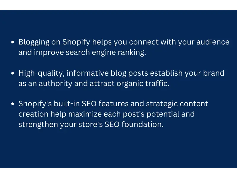 do blog posts help SEO shopify