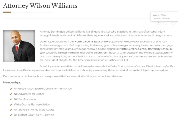 Wilson Williams Attorney Profile