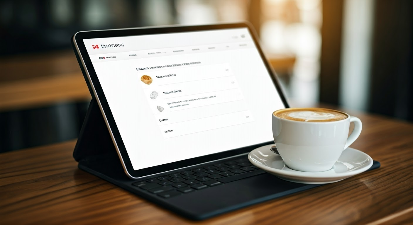 User-friendly website on tablet